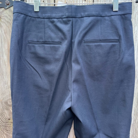 ANN TAYLOR Navy Career Dress Cropped Colorblock Turquoise Pants Women’s 10 NWT - Picture 7 of 8